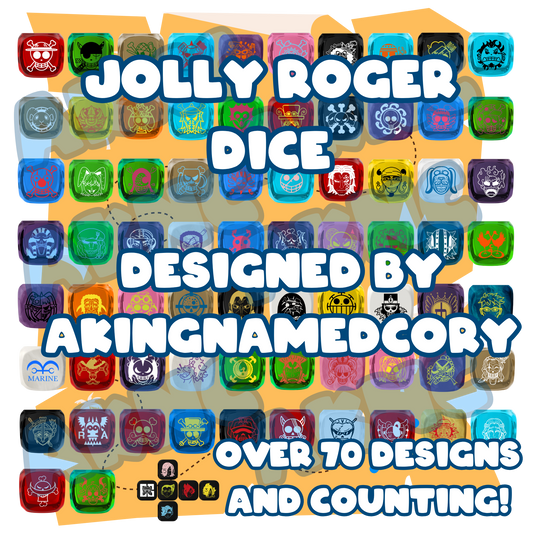 Jolly Roger Themed D6 Dice- Individual Dice