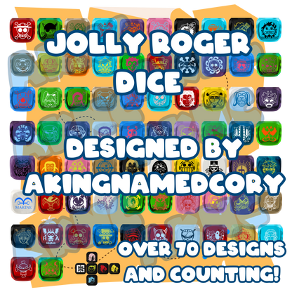 Jolly Roger Themed D6 Dice- Individual Dice